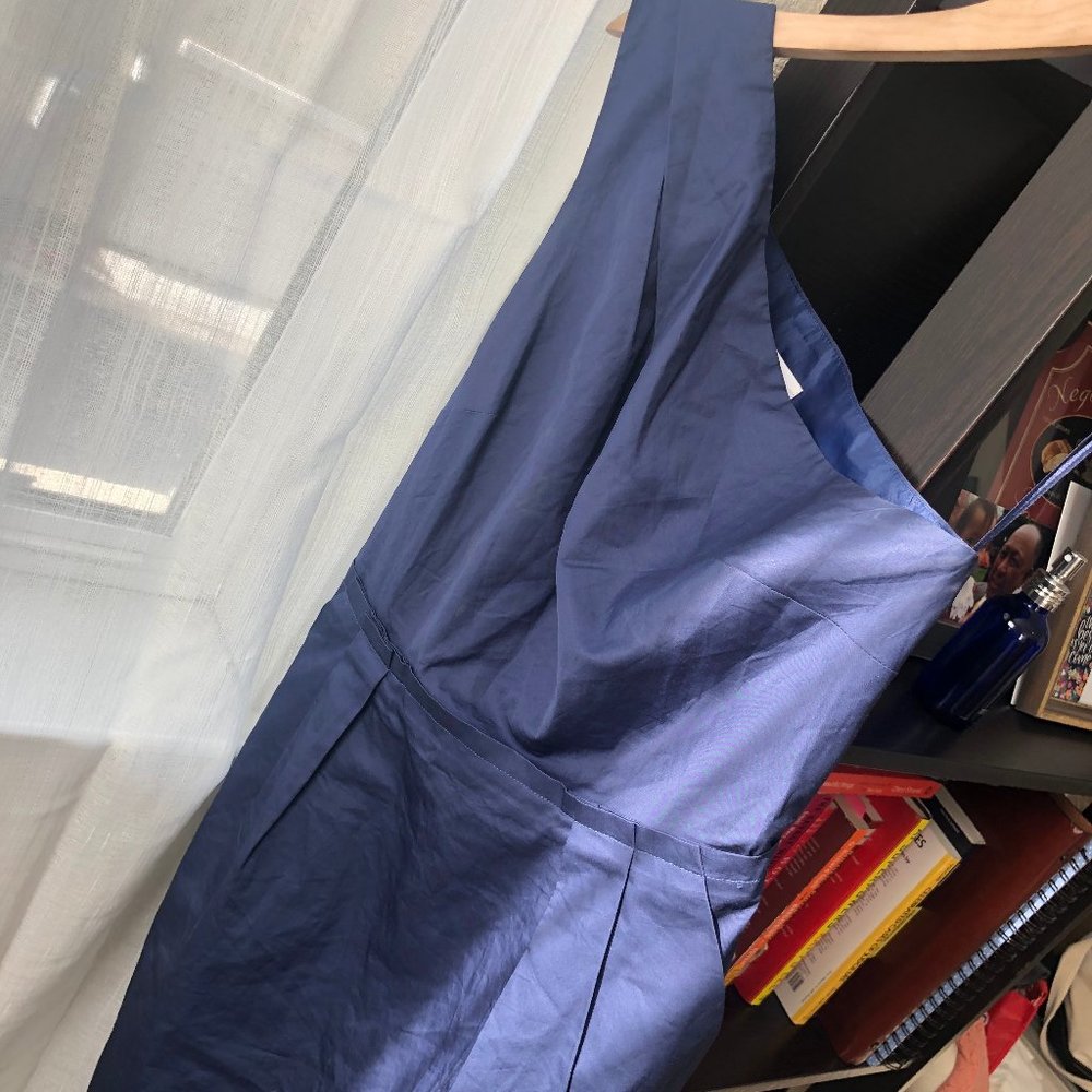 [Calvin Klein] Navy blue one shoulder dress